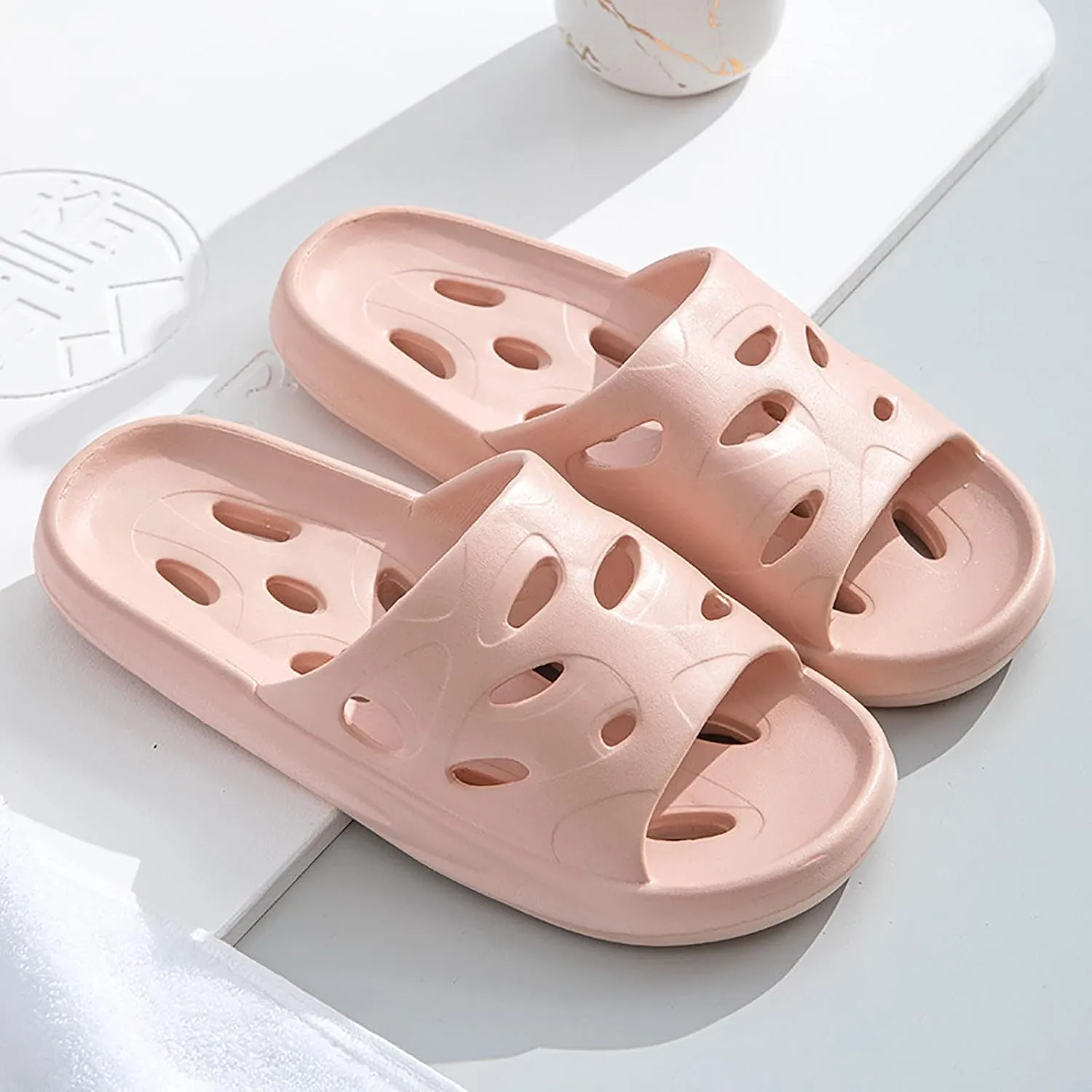 Men's Cloud Slides Pillow Slippers for Shower Sandals Flat Sandals