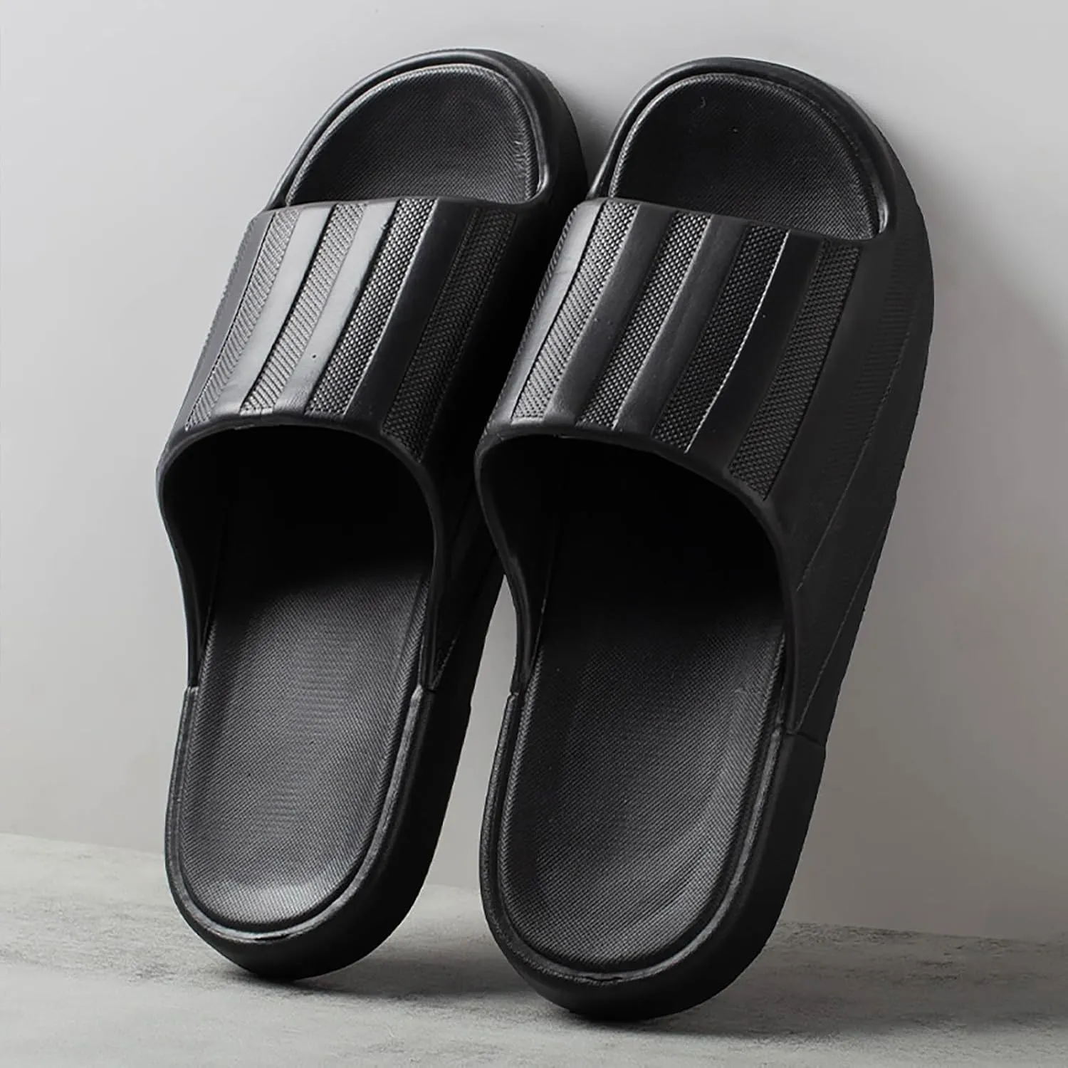 Men's Cloud Slides Pillow Slippers for Shower Sandals Flat Sandals