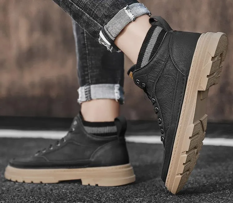Men's high-top Sneakers, Skateboarding, Casual Walking Shoes Fashion Sneakers, Sneakers, Cargo Shoes Camping Chukka Boots Hiking Boots