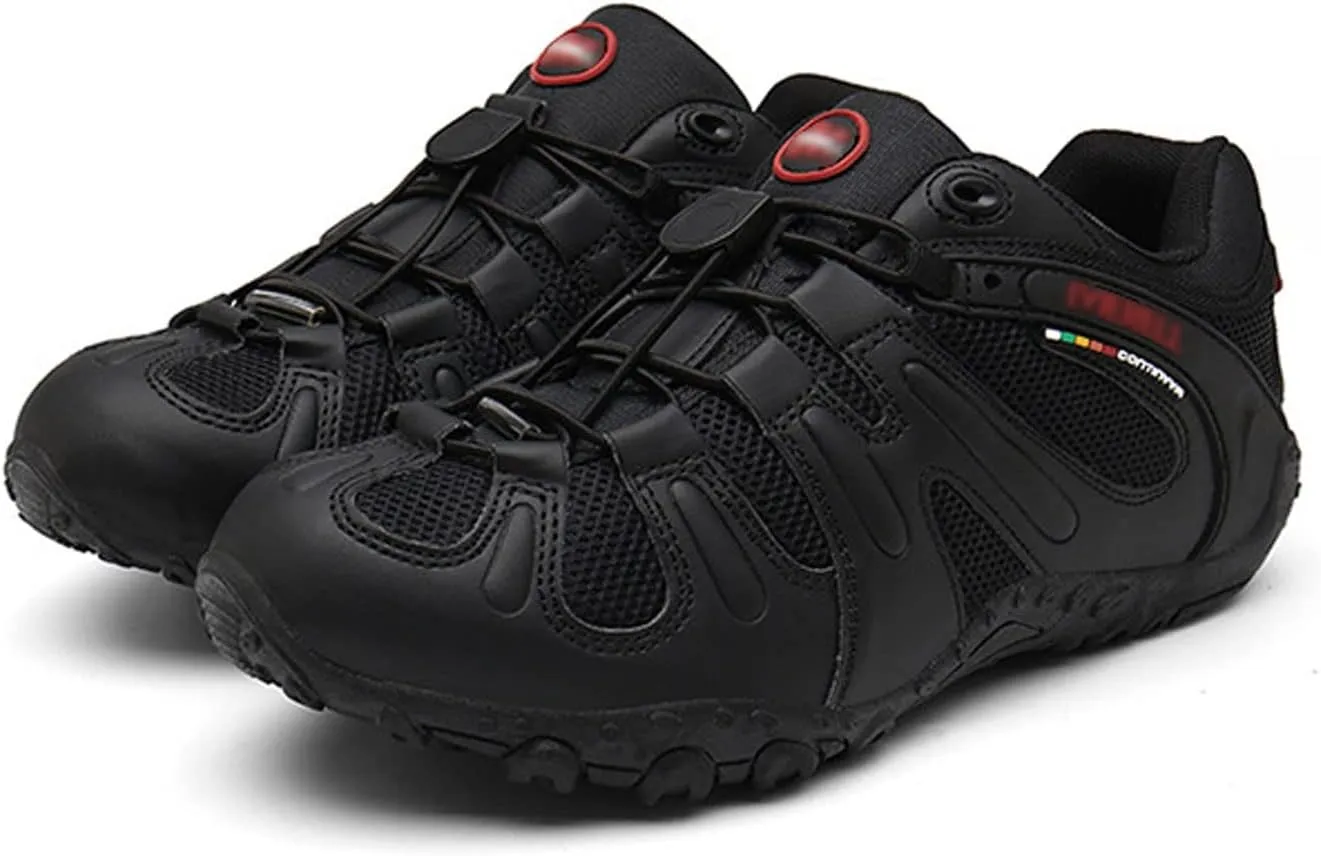 Men's Hiking Shoes, Lightweight, Comfortable, Breathable, Low-Top, Non-Slip, Rock Climbing, Mountaineering (Color : Black, Size : 8)