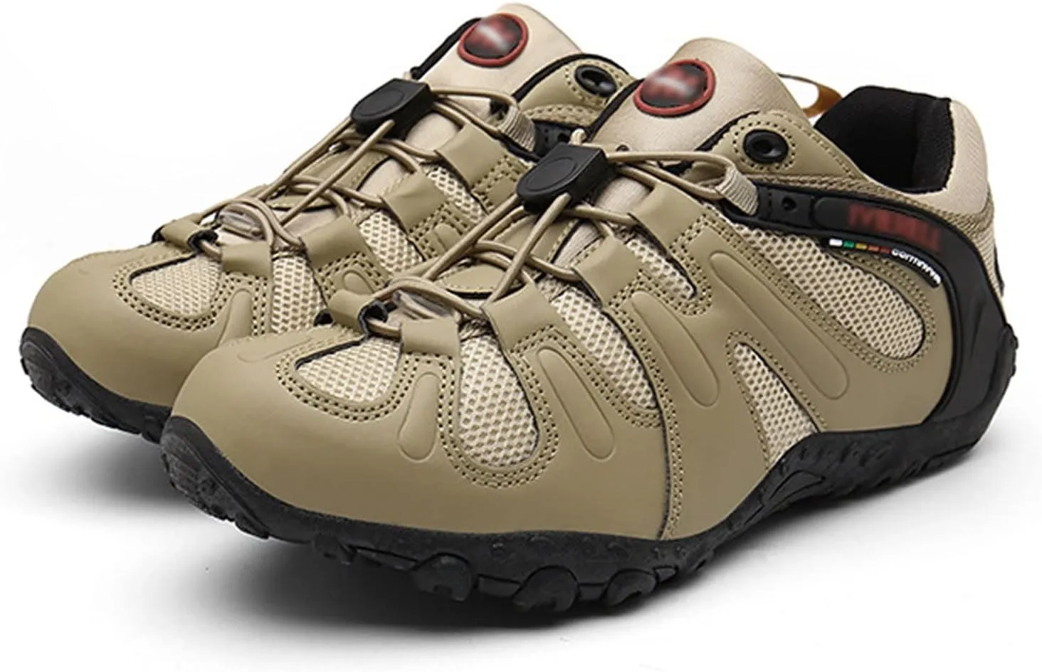 Men's Hiking Shoes, Lightweight, Comfortable, Breathable, Low-Top, Non-Slip, Rock Climbing, Mountaineering (Color : Sand, Size : 9.5)