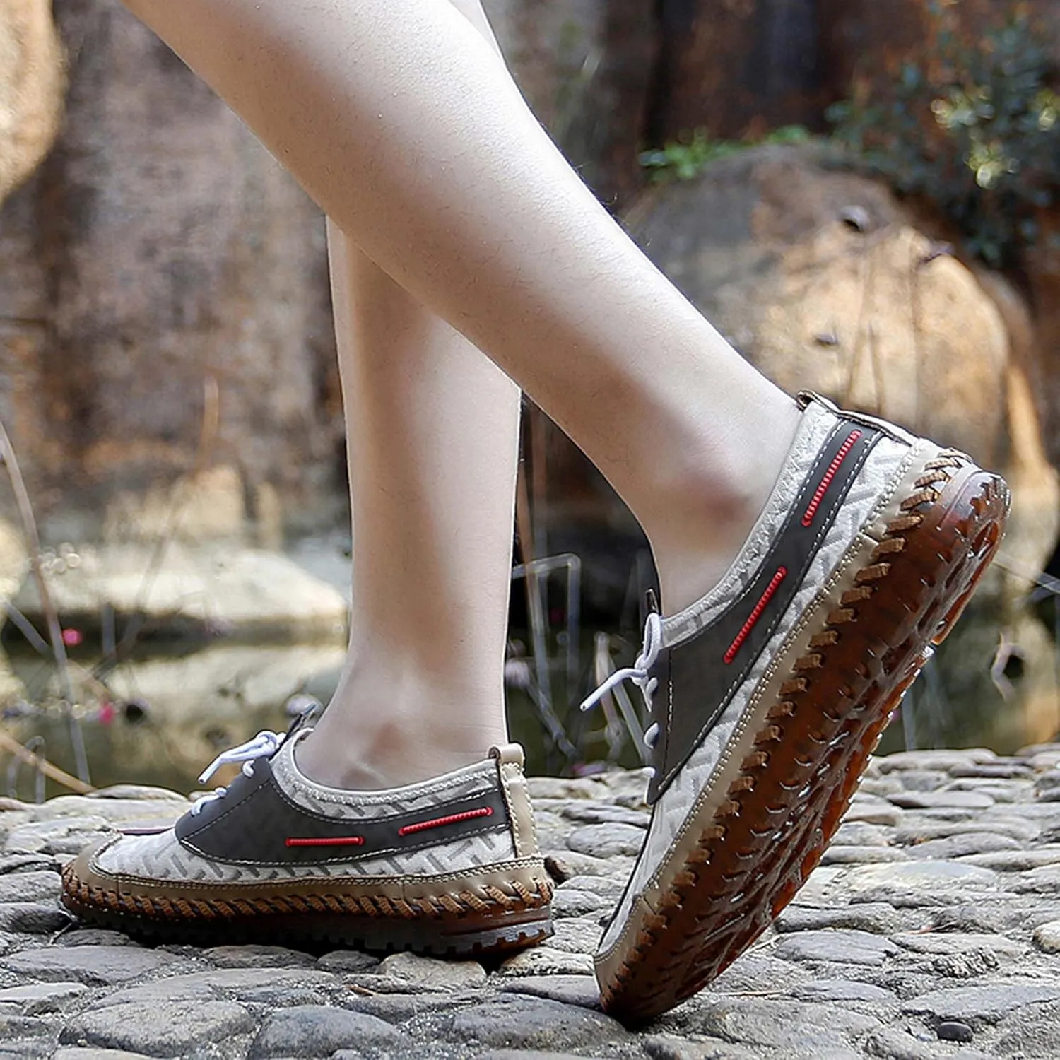 Men's Hiking Shoes Lightweight Non-slip Climbing Shoes Casual Walking Shoes Quick-drying Water Sneakers Outdoor Casual Sneakers