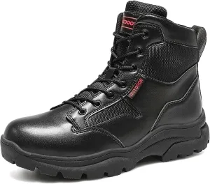Men's Lace Up Breathable High Top Boots Waterproof Tactical Boots Military Army Outdoor Shoes For Hiking Climbing