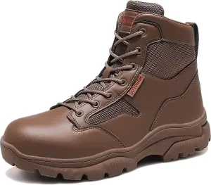 Men's Lace Up Breathable High Top Boots Waterproof Tactical Boots Military Army Outdoor Shoes For Hiking Climbing