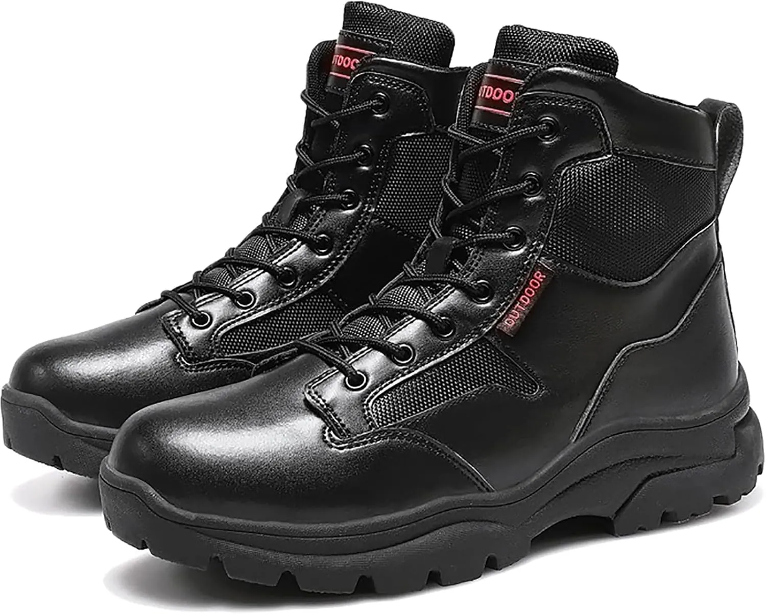 Men's Lace Up Breathable High Top Boots Waterproof Tactical Boots Military Army Outdoor Shoes For Hiking Climbing