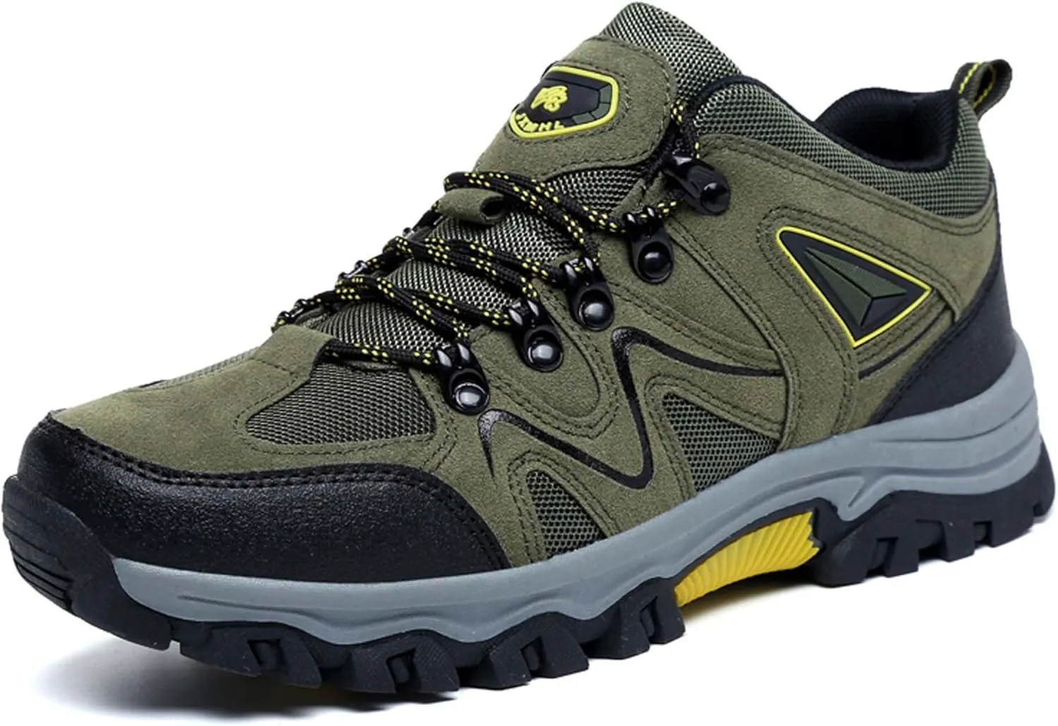 Mens Lace Up Low Top Hiking Shoes Rubber Soles Non Slip and Wear Resistant Climbing Shoes Lightweight and Breathable Scenic Spot Tourism Shoes Comfortable and Durable Hiking Walking Shoes