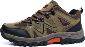 Mens Lace Up Low Top Hiking Shoes Rubber Soles Non Slip and Wear Resistant Climbing Shoes Lightweight and Breathable Scenic Spot Tourism Shoes Comfortable and Durable Hiking Walking Shoes