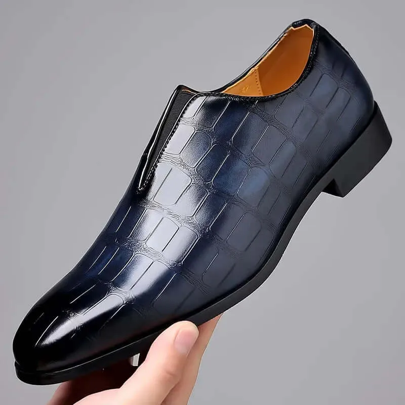 Men's Leather Loafers with Cushioned Insole