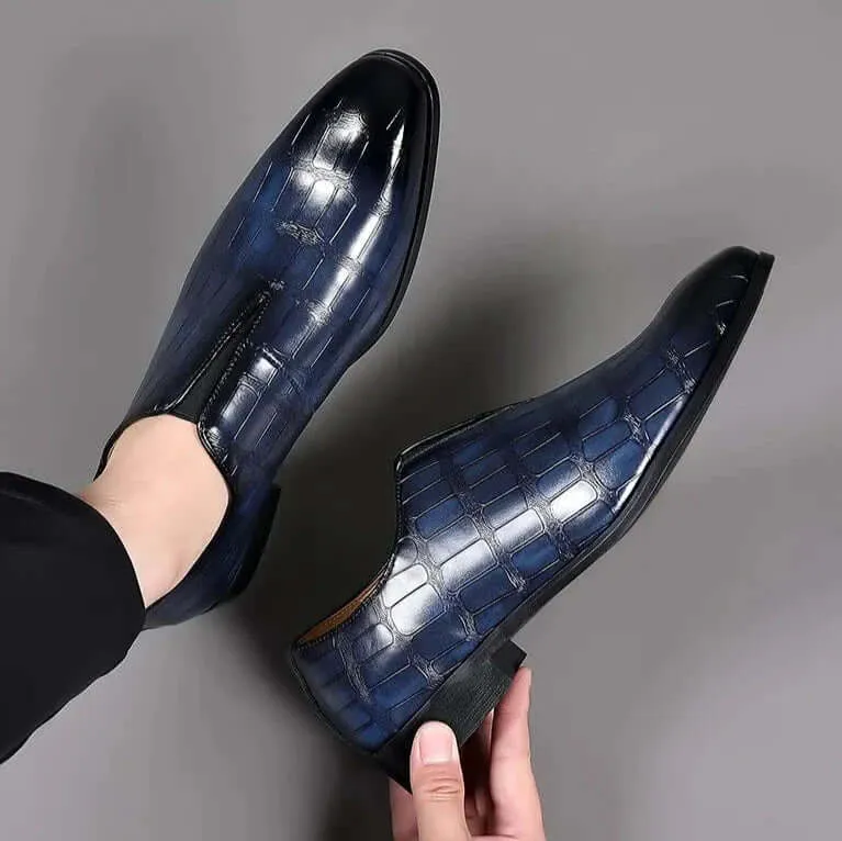 Men's Leather Loafers with Cushioned Insole