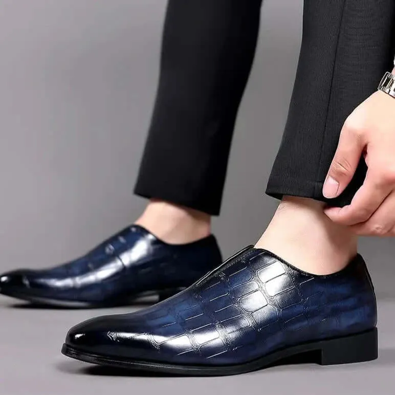 Men's Leather Loafers with Cushioned Insole