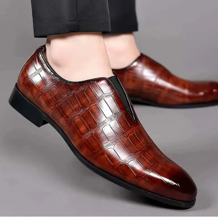 Men's Leather Loafers with Cushioned Insole