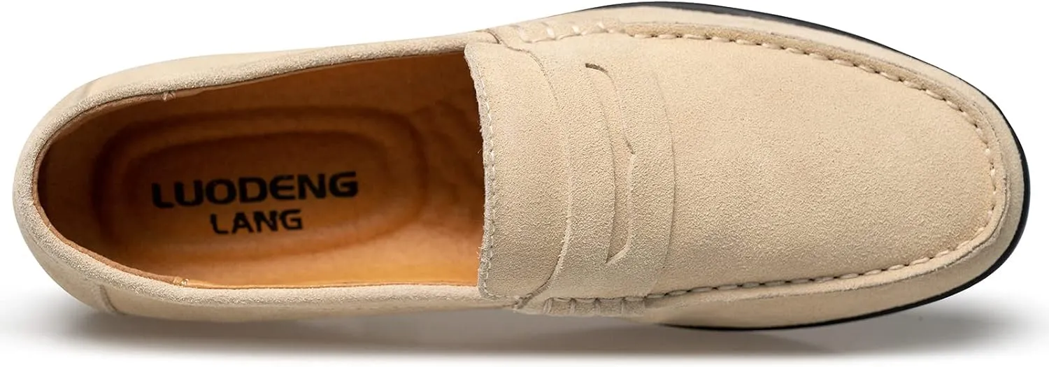 Men??s Moccasins Loafers Casual Leather Slip-On Driving Shoes Dress Comfortable & Light-Weight