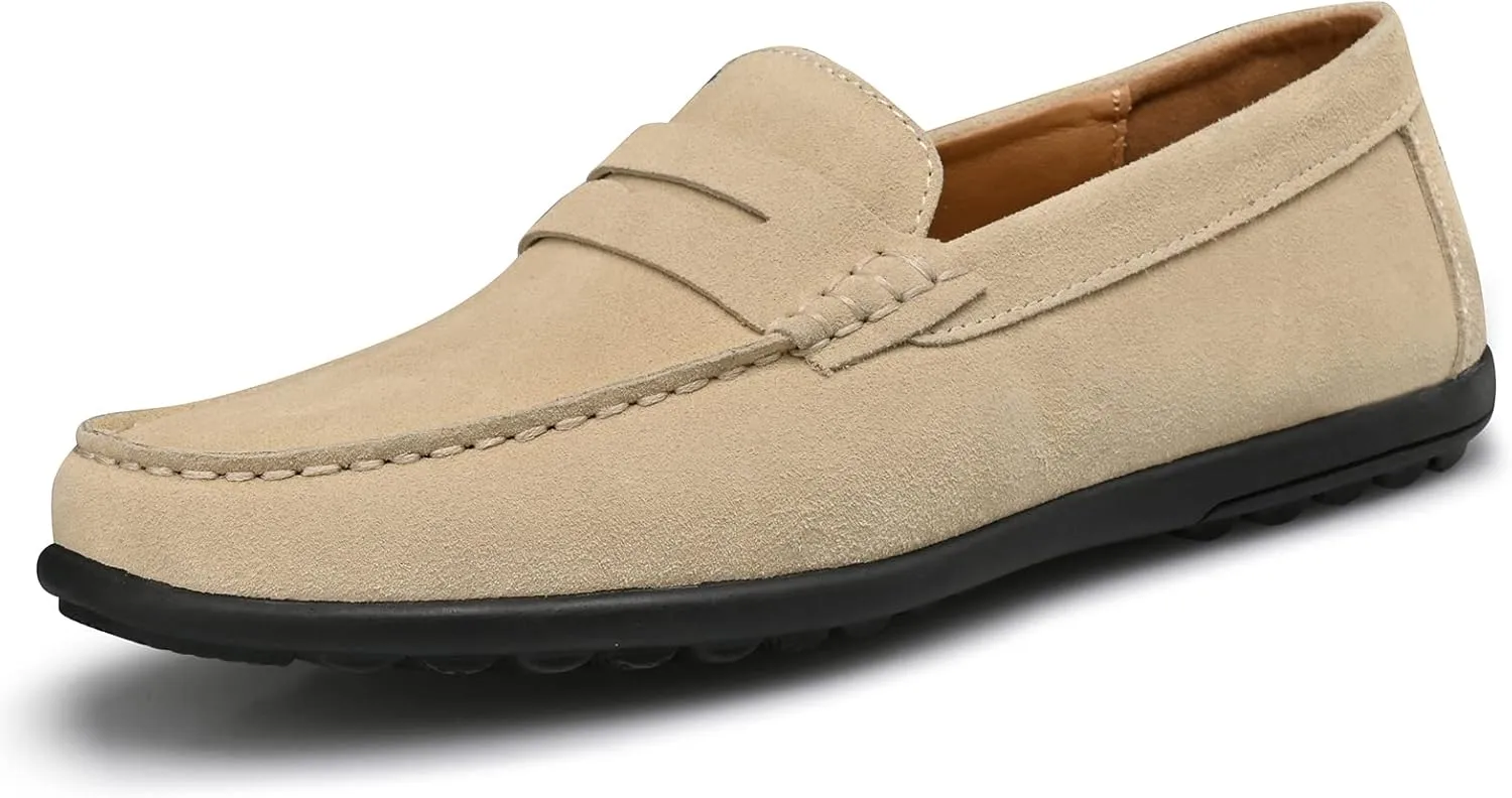 Men??s Moccasins Loafers Casual Leather Slip-On Driving Shoes Dress Comfortable & Light-Weight