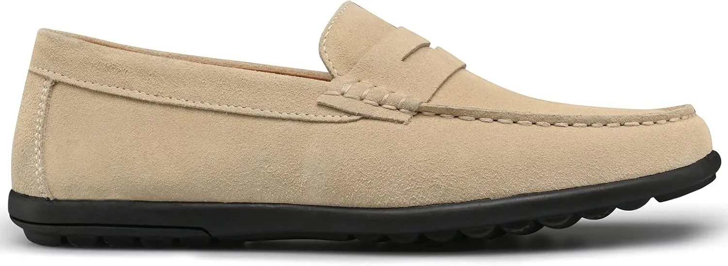 Men??s Moccasins Loafers Casual Leather Slip-On Driving Shoes Dress Comfortable & Light-Weight