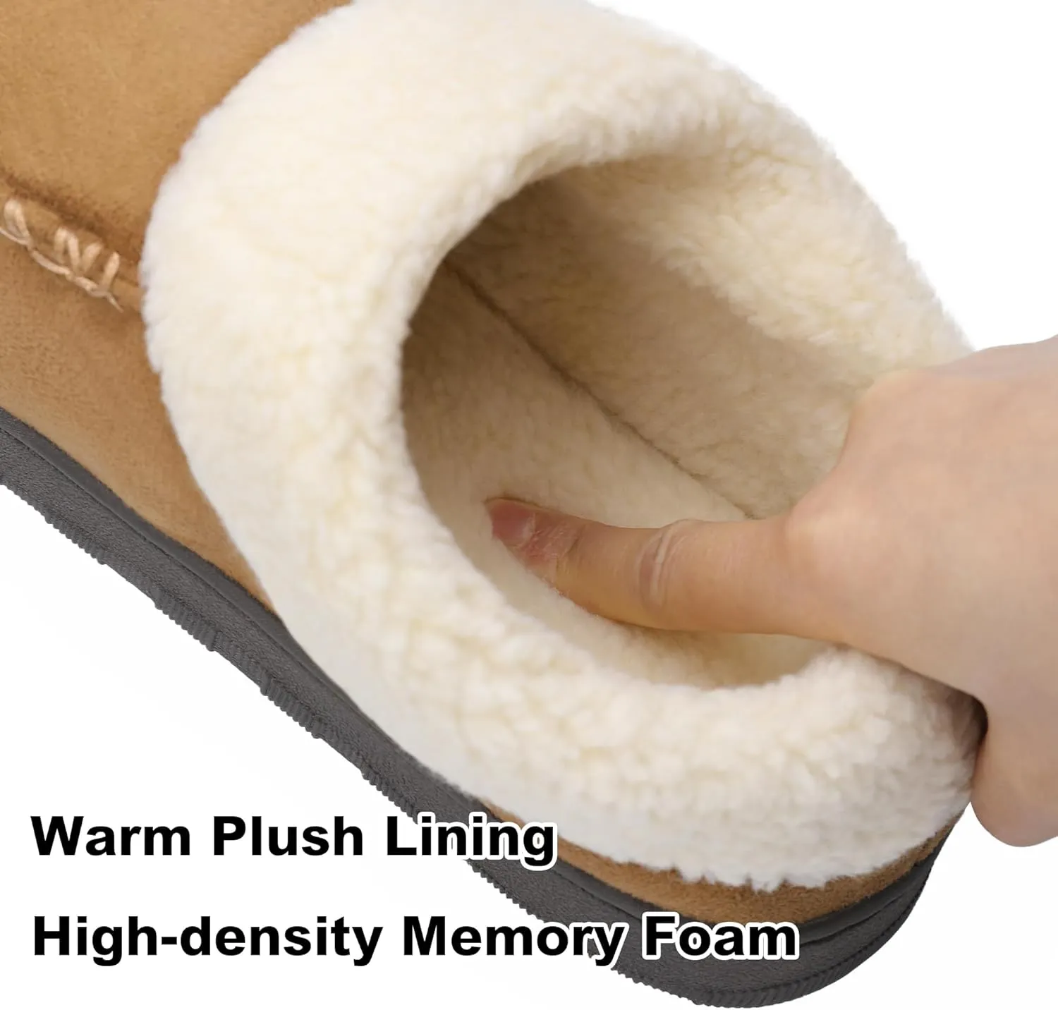 Men's Slippers House Shoes Furry Indoor&Outdoor Mocassin Anti-Slip slipper for men