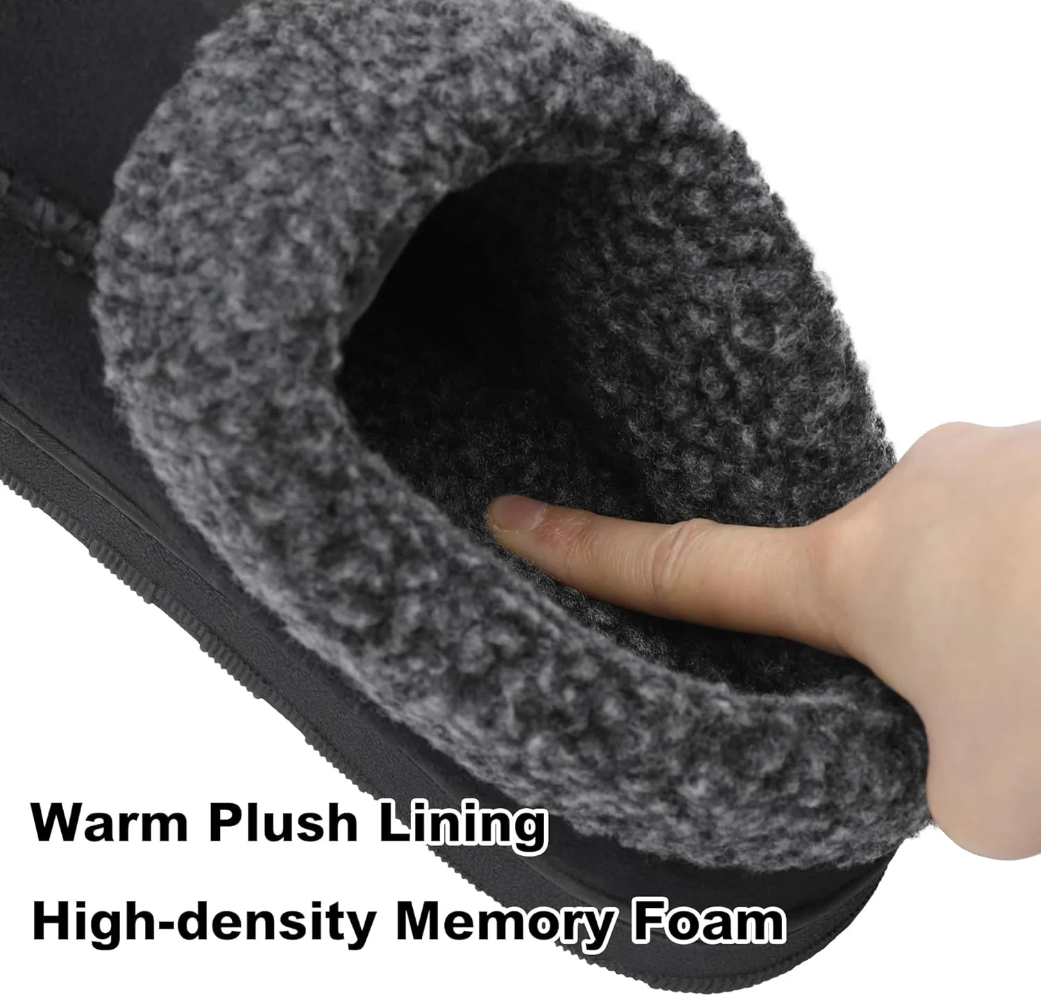 Men's Slippers House Shoes Furry Indoor&Outdoor Mocassin Anti-Slip slipper for men