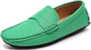 Minishion Boys Mens Casual Walking Loafers with Rubber Sole Comfort Driving Moccasins Shoes YY003