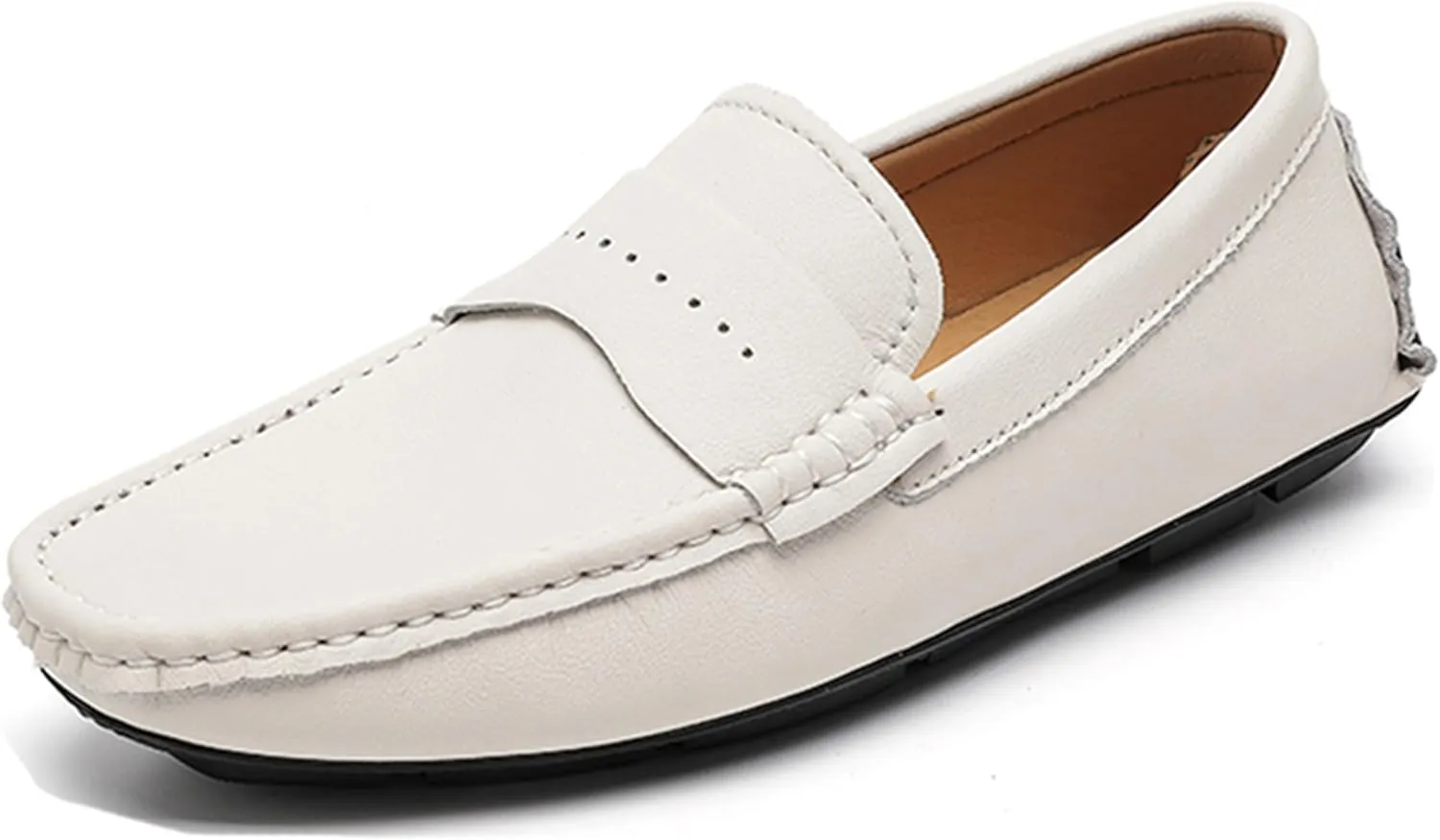 Minishion Boys Mens Casual Walking Loafers with Rubber Sole Comfort Driving Moccasins Shoes YY003