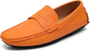 Minishion Boys Mens Casual Walking Loafers with Rubber Sole Comfort Driving Moccasins Shoes YY003