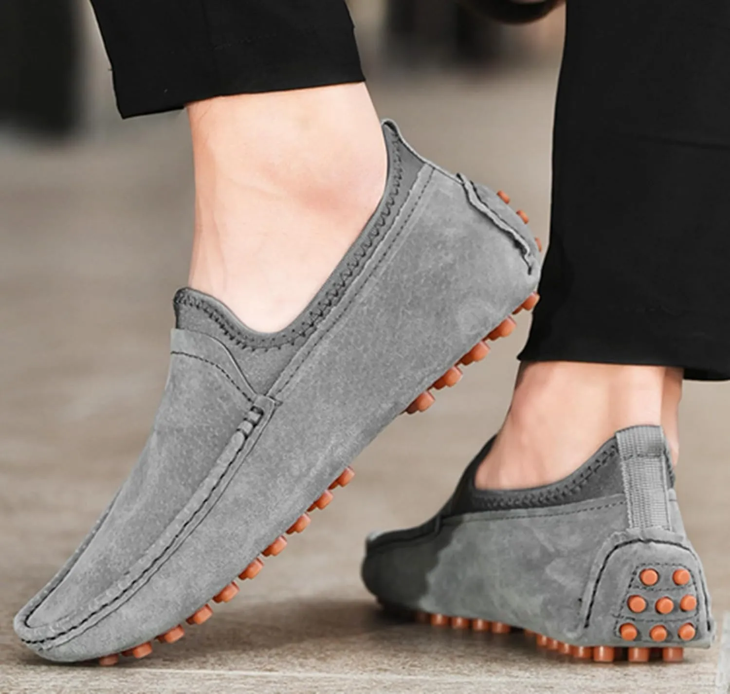 Minishion Boys Mens Fashion Loafers Dress Shoes with Arch Support Driving Moccasins YY009