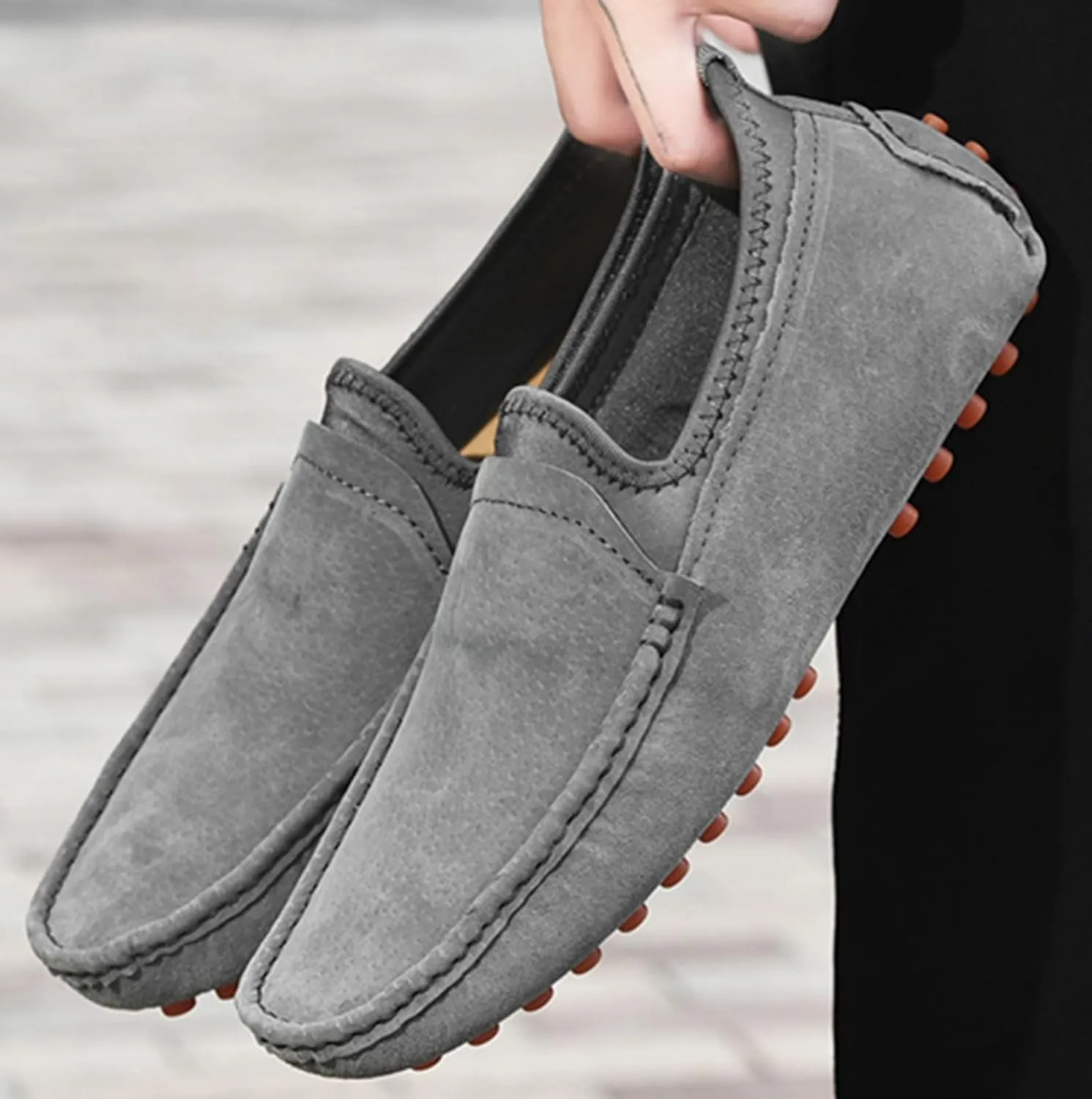 Minishion Boys Mens Fashion Loafers Dress Shoes with Arch Support Driving Moccasins YY009
