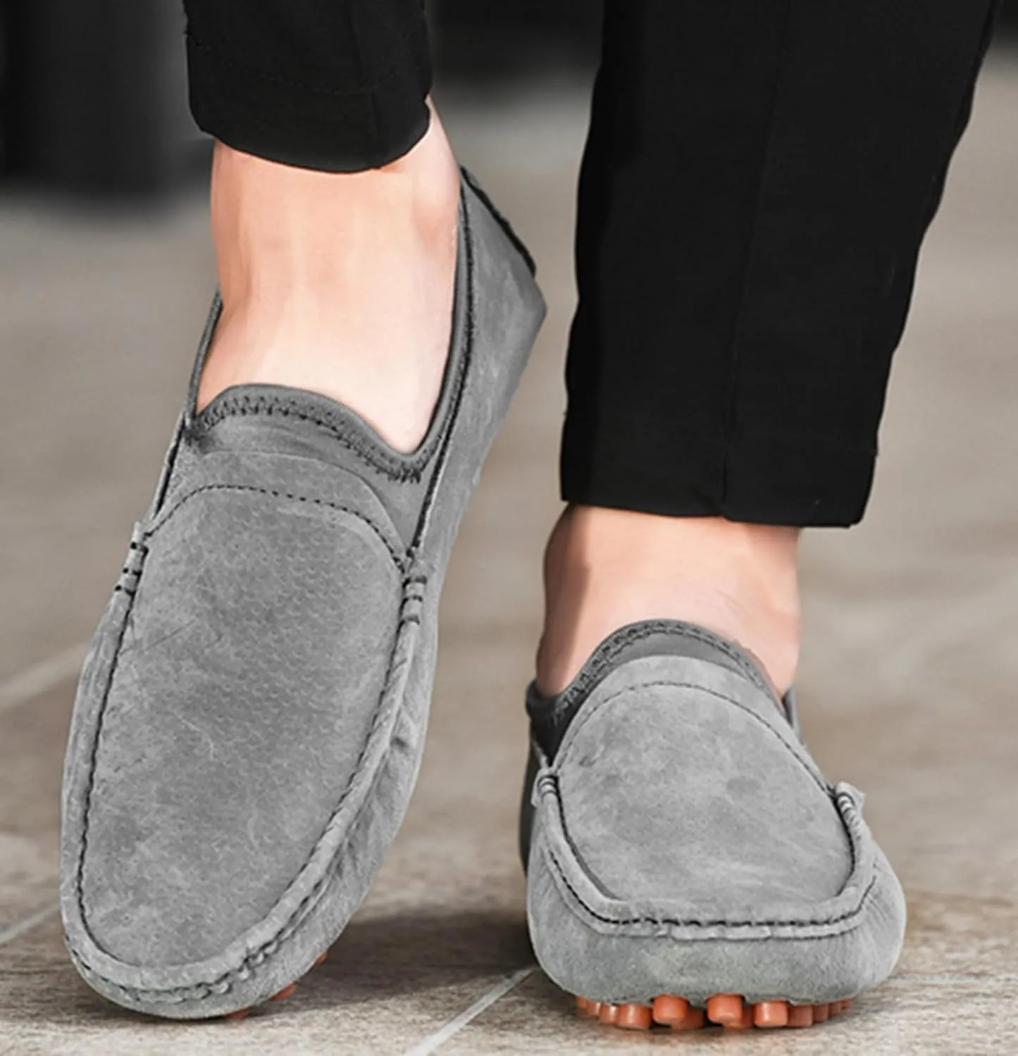 Minishion Boys Mens Fashion Loafers Dress Shoes with Arch Support Driving Moccasins YY009