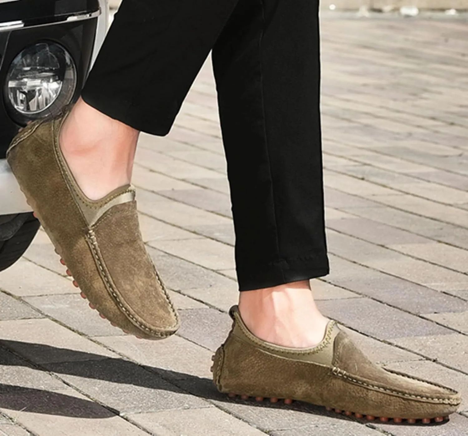 Minishion Boys Mens Fashion Loafers Dress Shoes with Arch Support Driving Moccasins YY009