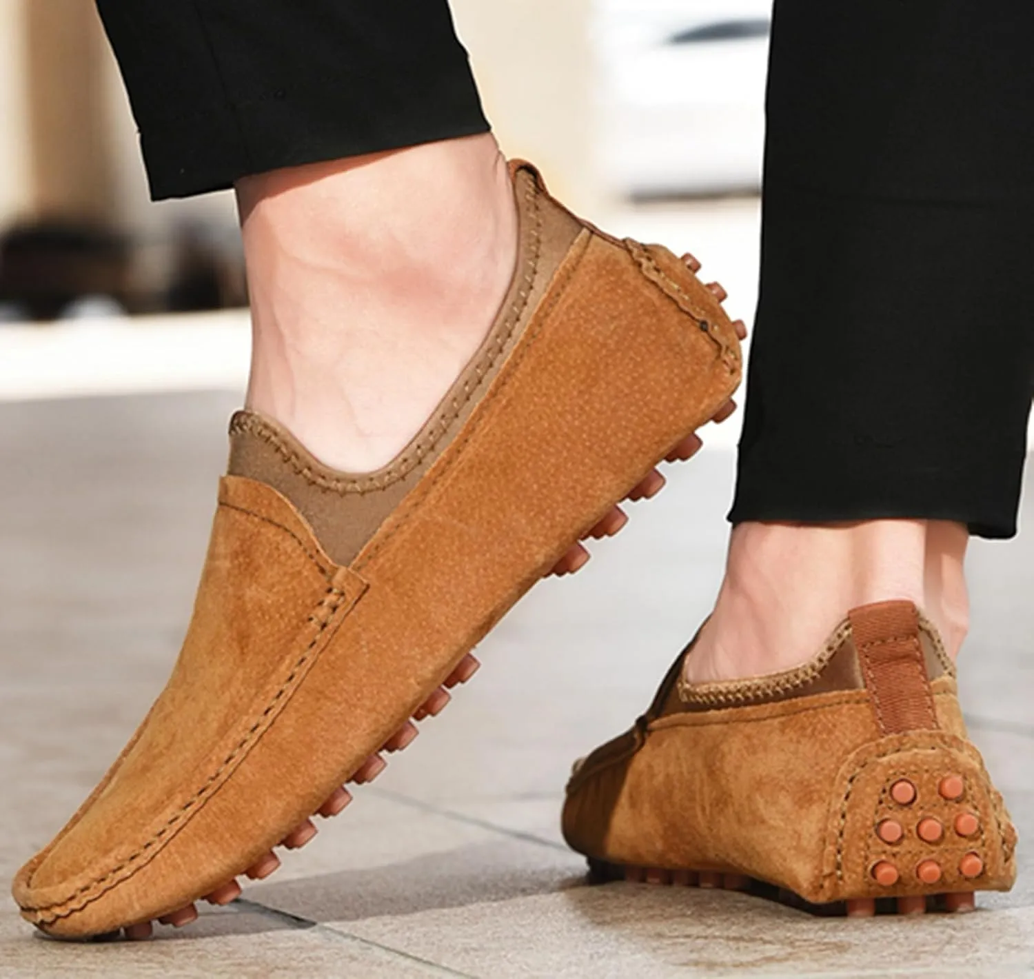 Minishion Boys Mens Fashion Loafers Dress Shoes with Arch Support Driving Moccasins YY009
