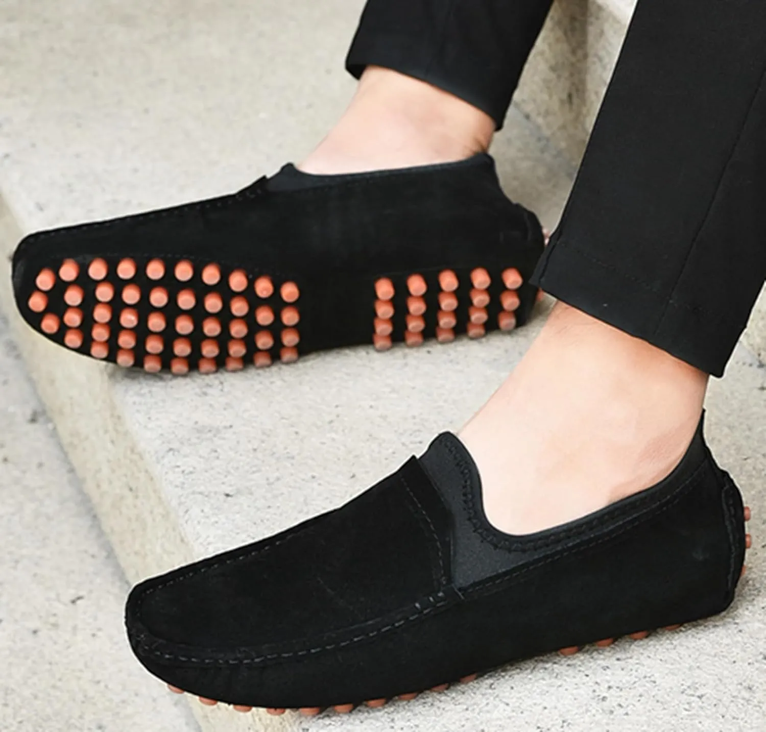 Minishion Boys Mens Fashion Loafers Dress Shoes with Arch Support Driving Moccasins YY009