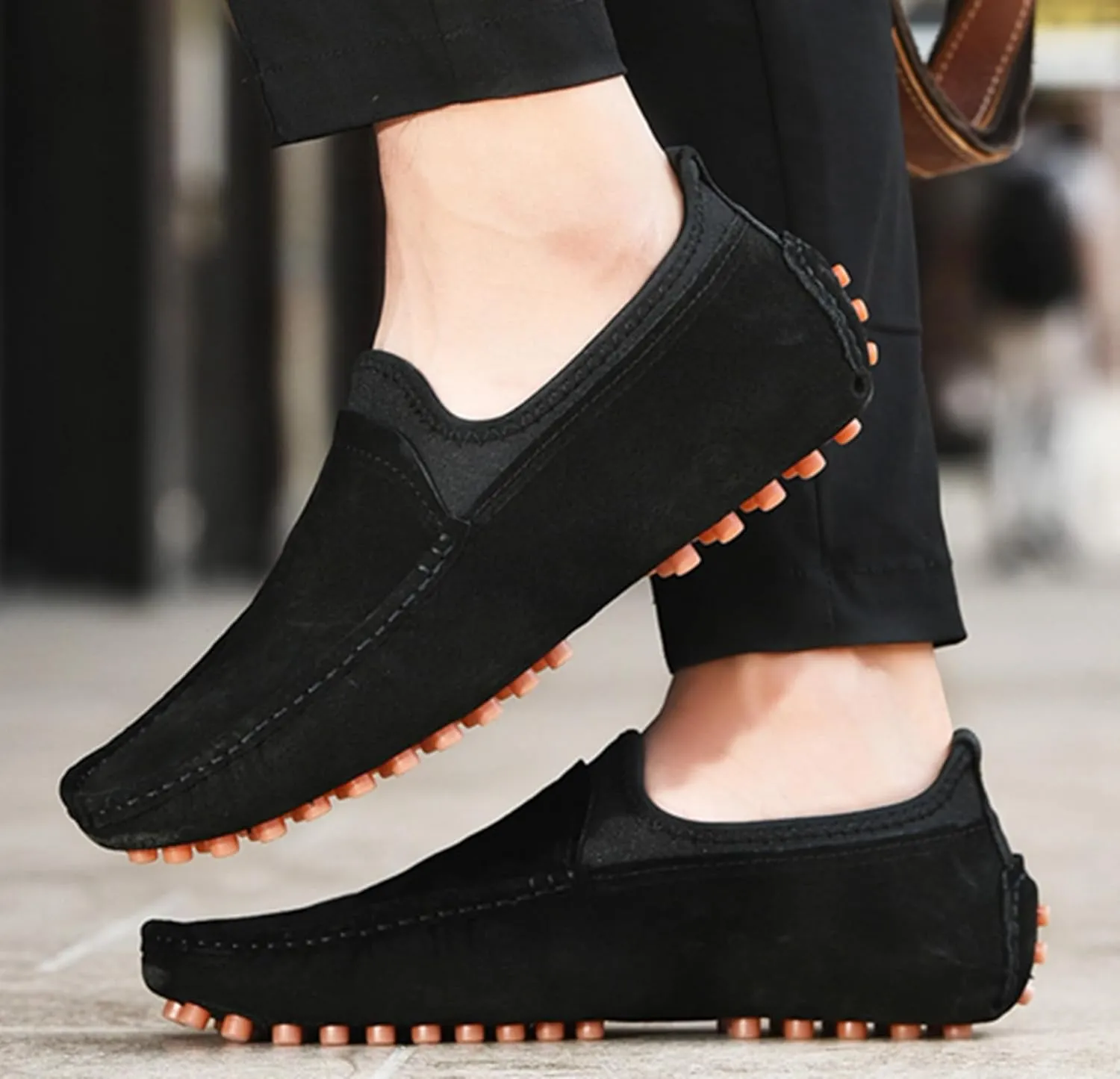 Minishion Boys Mens Fashion Loafers Dress Shoes with Arch Support Driving Moccasins YY009