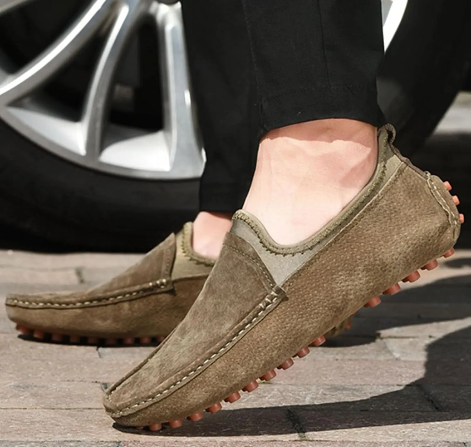 Minishion Boys Mens Fashion Loafers Dress Shoes with Arch Support Driving Moccasins YY009