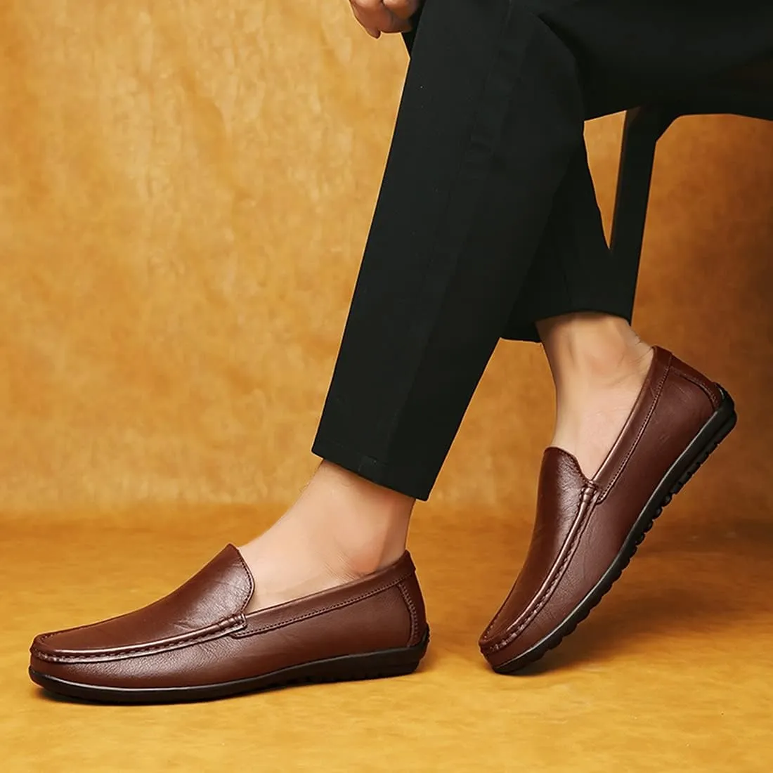 Minishion Mens Shoes Loafers Casual Walking Office Dress Shoes 5705#