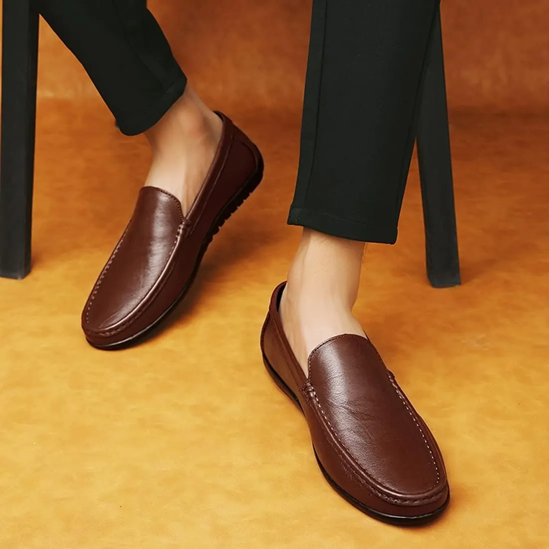Minishion Mens Shoes Loafers Casual Walking Office Dress Shoes 5705#