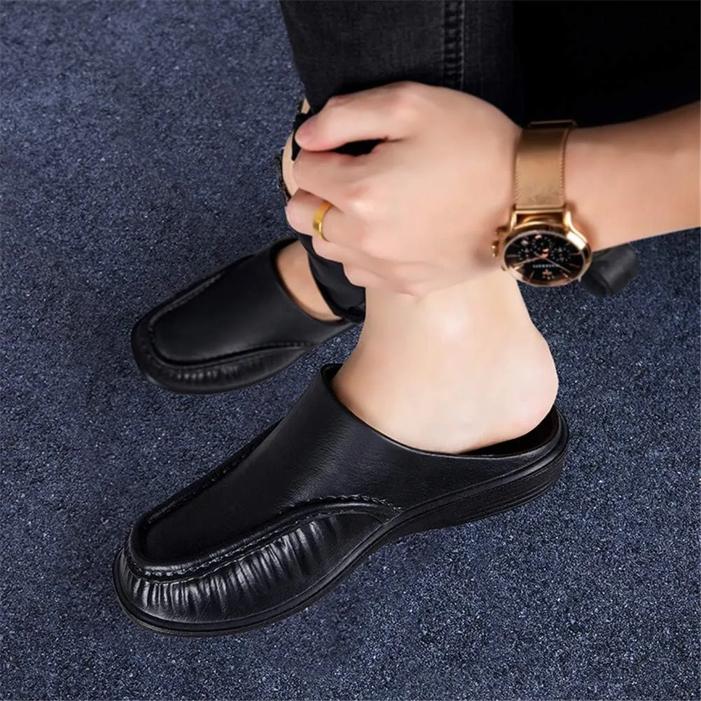 MizHome Men's Scuff Driving Loafer Shoes Causal Work Mule Clogs Outdoor Walking Slippers