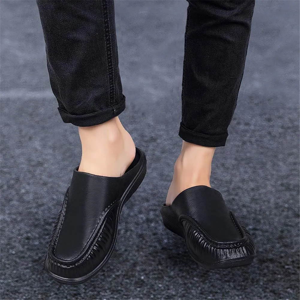 MizHome Men's Scuff Driving Loafer Shoes Causal Work Mule Clogs Outdoor Walking Slippers