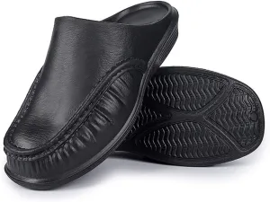 MizHome Men's Scuff Driving Loafer Shoes Causal Work Mule Clogs Outdoor Walking Slippers