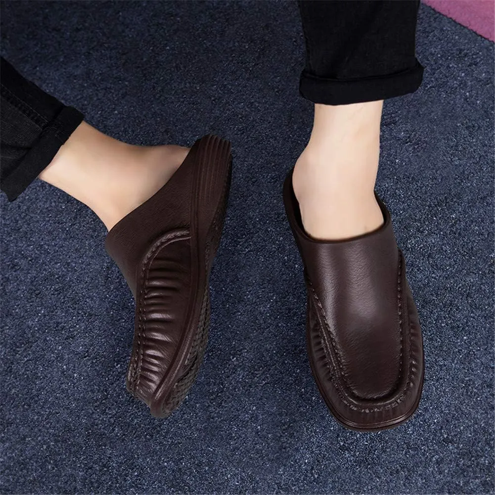 MizHome Men's Scuff Driving Loafer Shoes Causal Work Mule Clogs Outdoor Walking Slippers