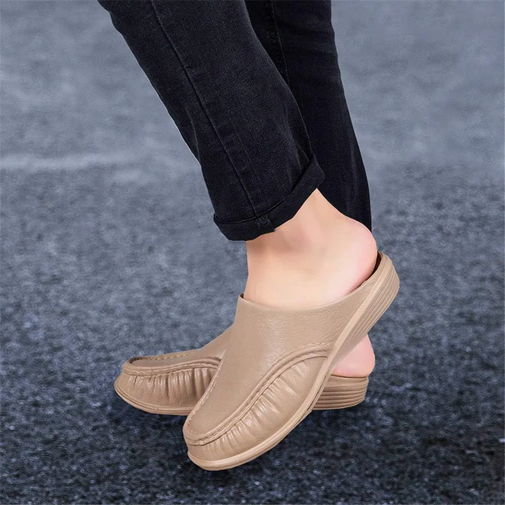 MizHome Men's Scuff Driving Loafer Shoes Causal Work Mule Clogs Outdoor Walking Slippers
