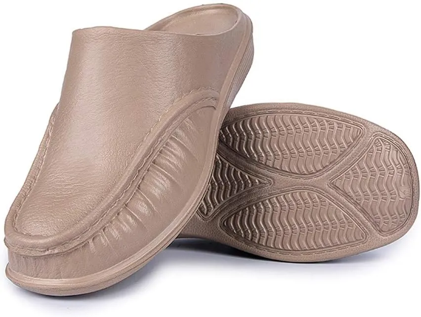 MizHome Men's Scuff Driving Loafer Shoes Causal Work Mule Clogs Outdoor Walking Slippers