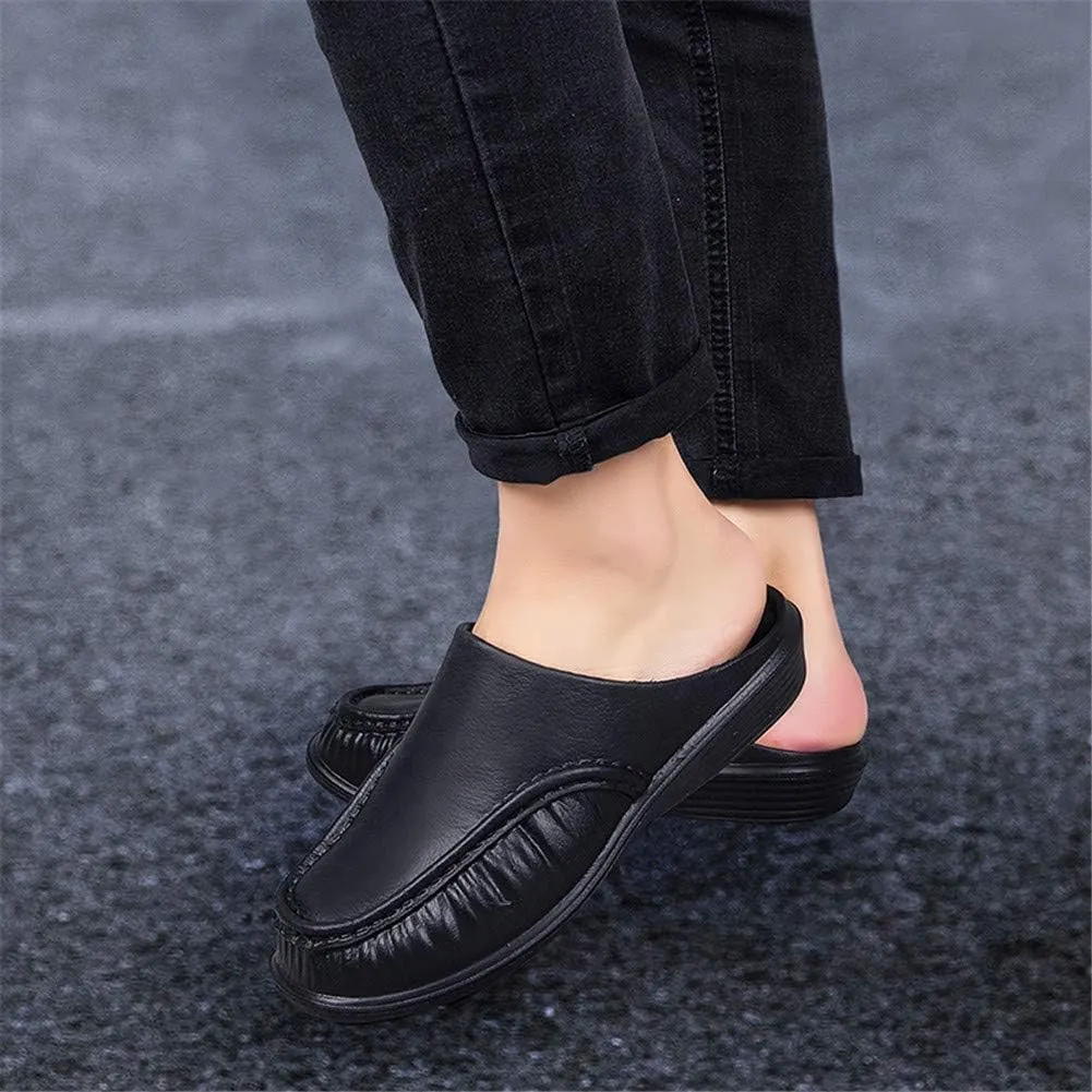 MizHome Men's Scuff Driving Loafer Shoes Causal Work Mule Clogs Outdoor Walking Slippers