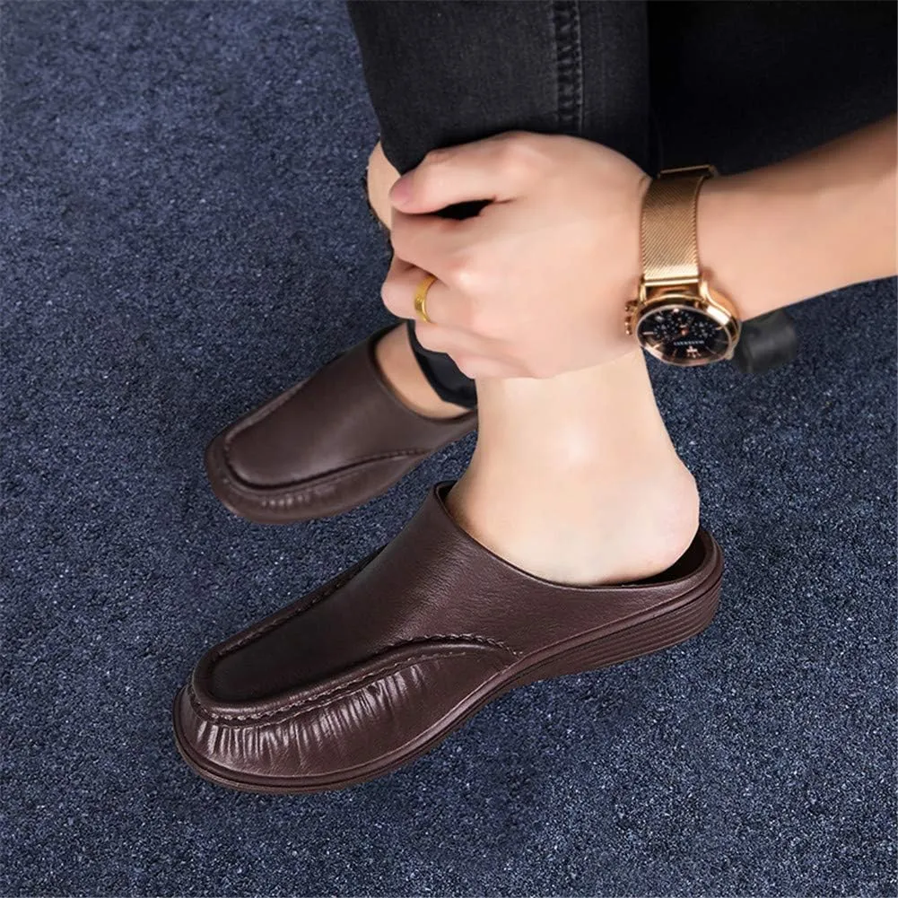 MizHome Men's Scuff Driving Loafer Shoes Causal Work Mule Clogs Outdoor Walking Slippers