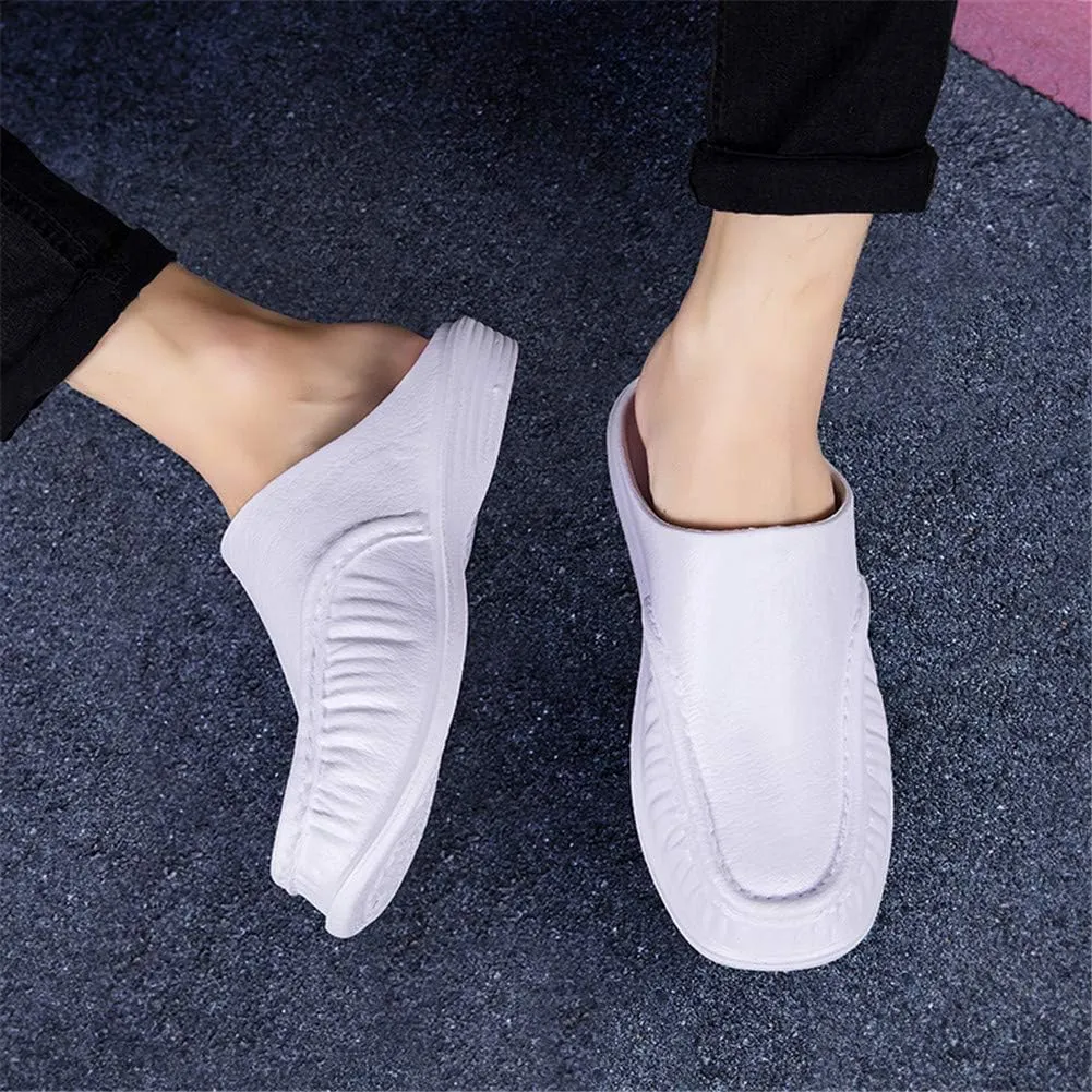 MizHome Men's Scuff Driving Loafer Shoes Causal Work Mule Clogs Outdoor Walking Slippers