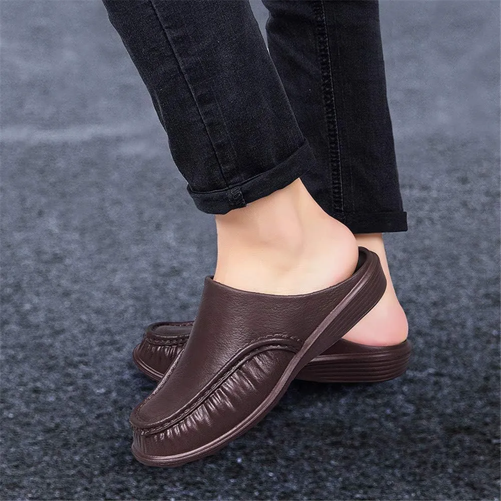 MizHome Men's Scuff Driving Loafer Shoes Causal Work Mule Clogs Outdoor Walking Slippers