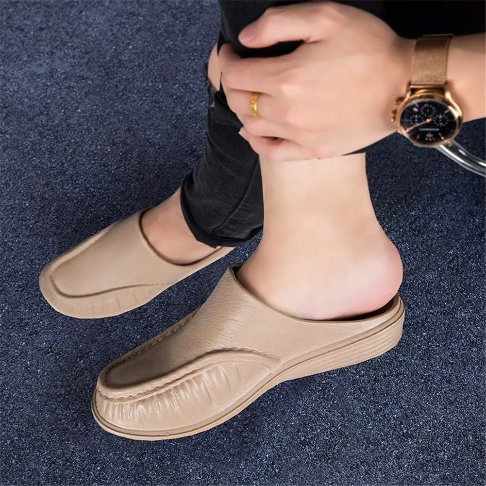 MizHome Men's Scuff Driving Loafer Shoes Causal Work Mule Clogs Outdoor Walking Slippers