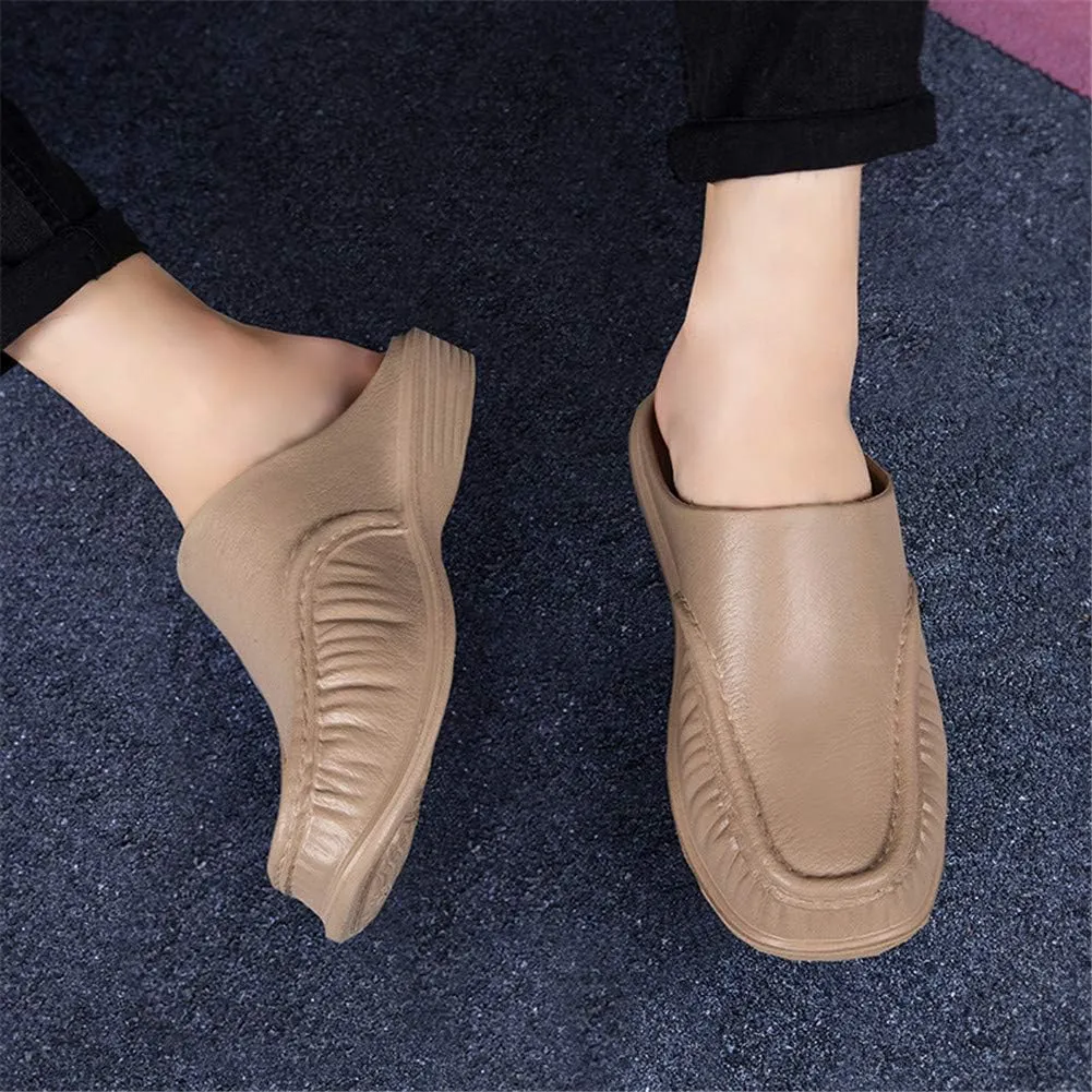 MizHome Men's Scuff Driving Loafer Shoes Causal Work Mule Clogs Outdoor Walking Slippers
