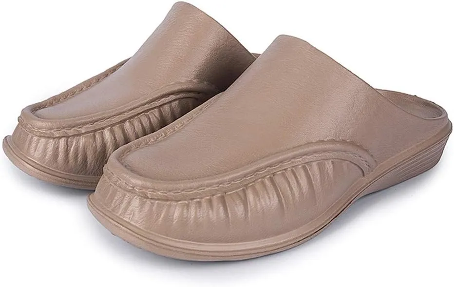MizHome Men's Scuff Driving Loafer Shoes Causal Work Mule Clogs Outdoor Walking Slippers