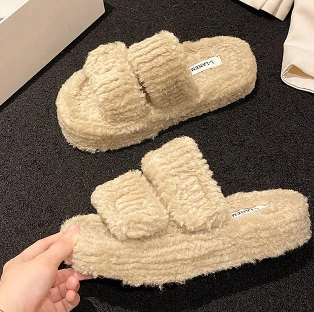 Molodo Slippers for Women Slippers with Velcro Women's Fuzzy Slippers Outdoor Slippers for Women Indoor Outdoor Open Toe Sandals
