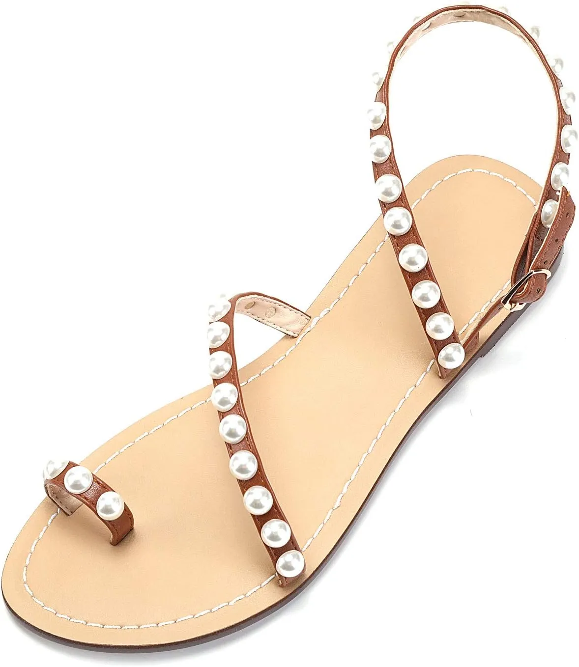 Monrovia Women's Gladiator Bohemia Flip Flops Summer Beach Flat Sandals