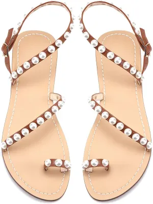 Monrovia Women's Gladiator Bohemia Flip Flops Summer Beach Flat Sandals