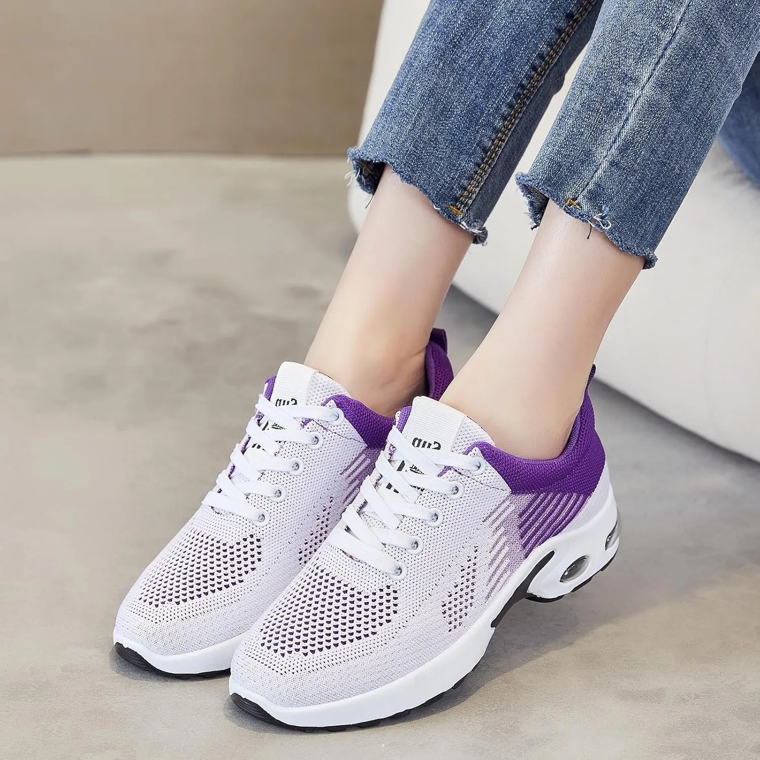 Musabela Orthopedic Shoes for Women Comfortwear Ortho Shoes for Women Plantar Fasciitis Walking Tennis Shoe Arch Support Air Cushion Running Shoe Mesh Breathable Gym Work Fashion Stretch Sneakers